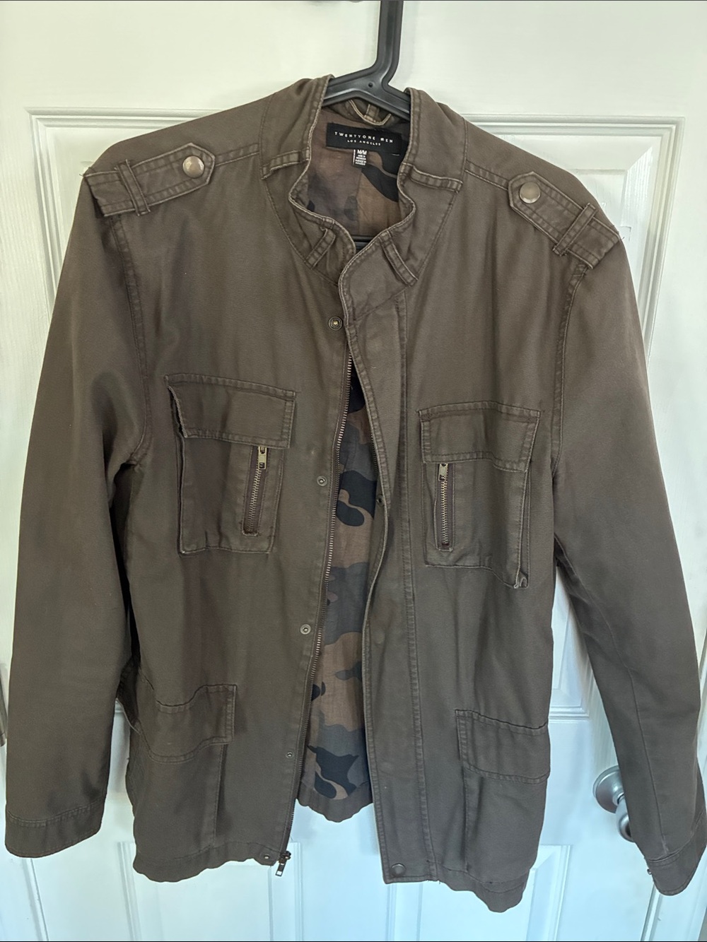 Forever 21 Olive Brown Military-Style Field Jacket